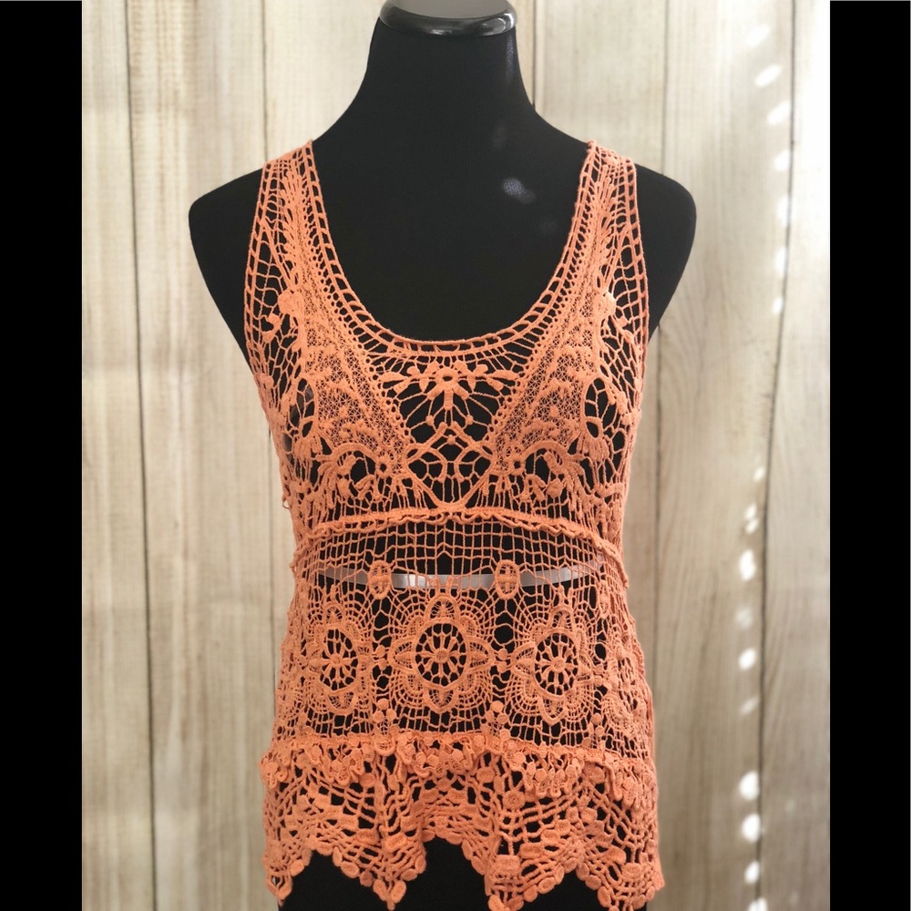 Peach Lace Tank!